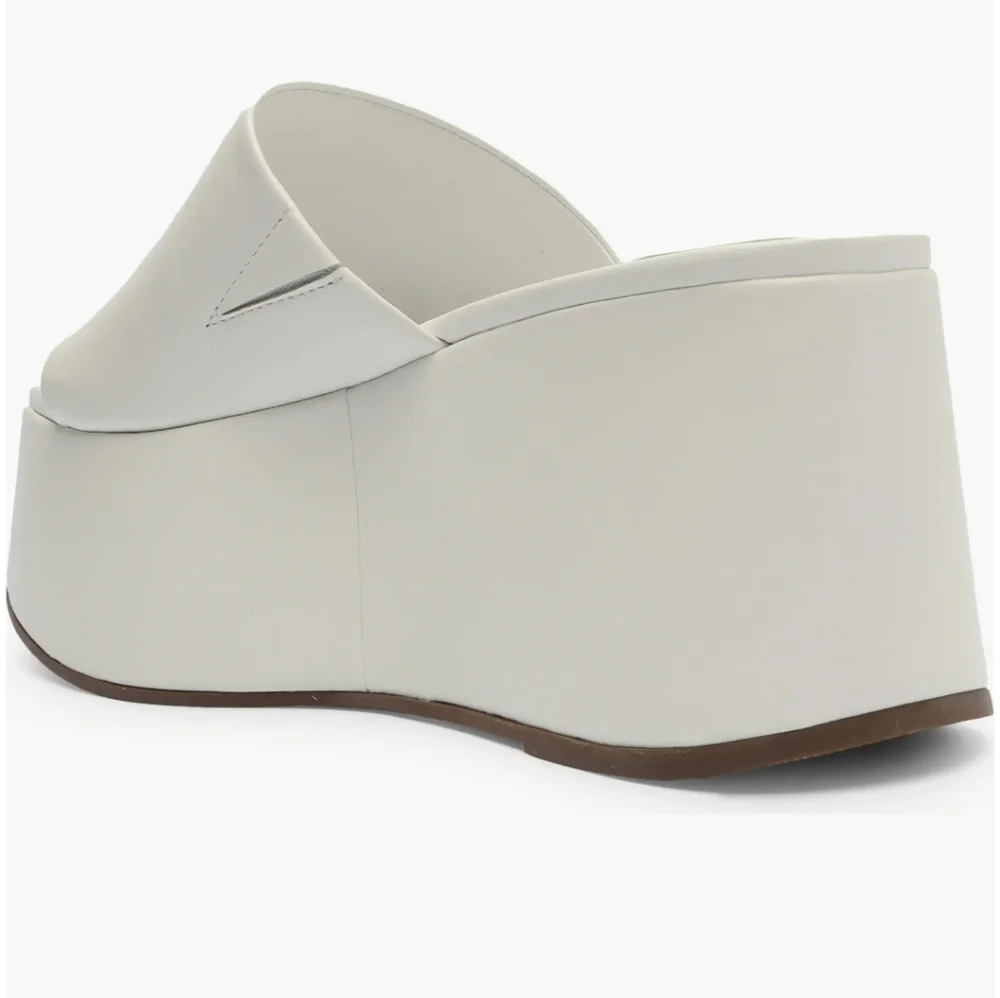 SCHUTZ White Platform Slide Mule